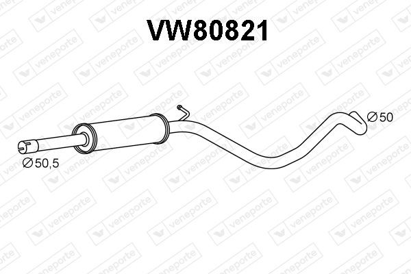 VENEPORTE Främre ljuddämpare VW80821 VW80821 VENEPORTE främre ljuddämpare Mercedes VITO