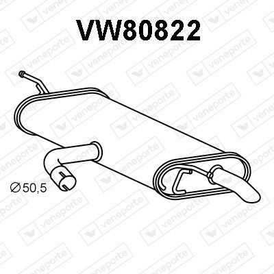 VENEPORTE Lõppsummuti VW80822 VENEPORTE Summuti pütt CHEVROLET VW80822