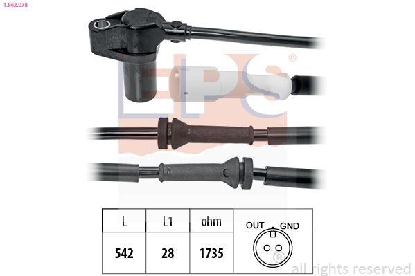 EPS Sensor, ABS 1.962.078 Abs føler EPS Toyota LAND CRUISER 1.962.078