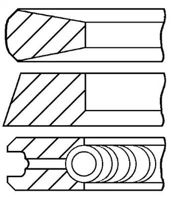 GOETZE ENGINE Virzuļa gredzenu komplekts 08-704500-00 Virzuļu gredzeni GOETZE ENGINE OPEL 08-704500-00