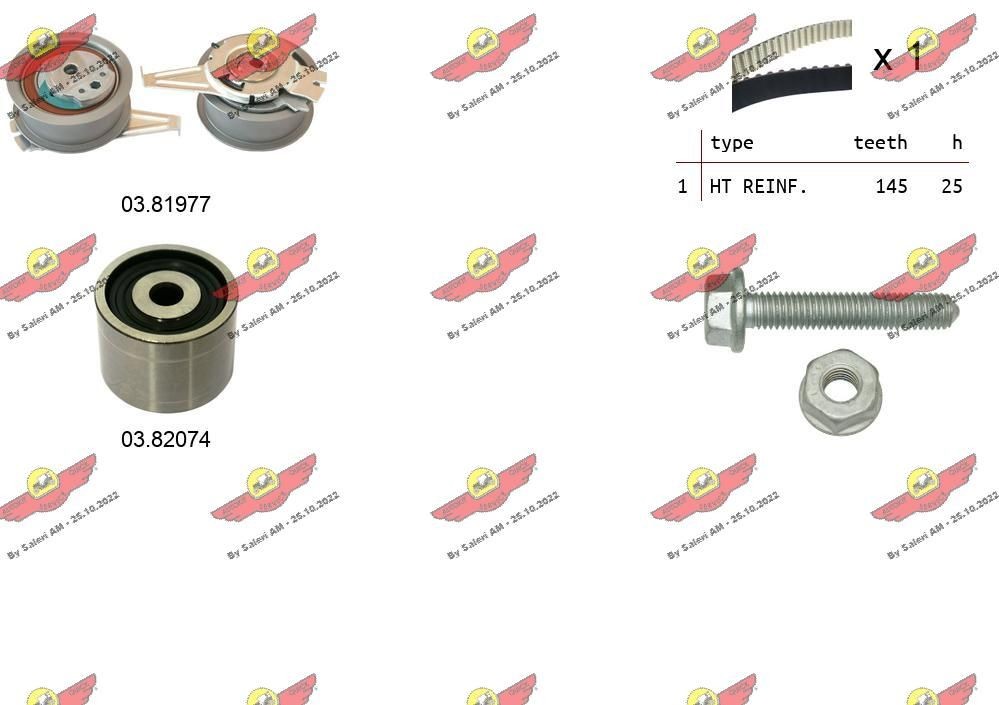AUTOKIT Σετ οδοντωτού ιμάντα 04.5370 Ιμάντας χρονισμού AUTOKIT Volkswagen VENTO 04.5370