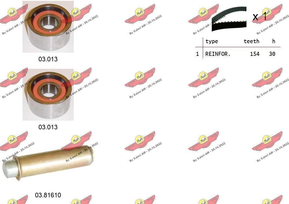 AUTOKIT Jogo de correias dentadas 04.5373 Jogo de correias dentadas AUTOKIT Opel TIGRA 04.5373