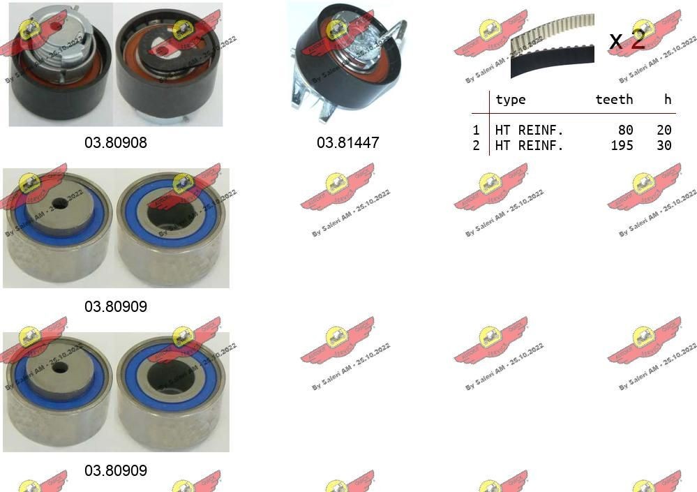 AUTOKIT Kamremssats 04.5376 04.5376 AUTOKIT kamremskit Peugeot 107