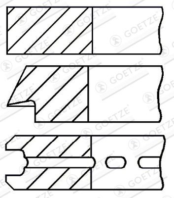 GOETZE ENGINE Jogo de segmentos do êmbolo 08-786100-00 GOETZE ENGINE 08-786100-00 Anéis de compressão Ford Orion 2 preço