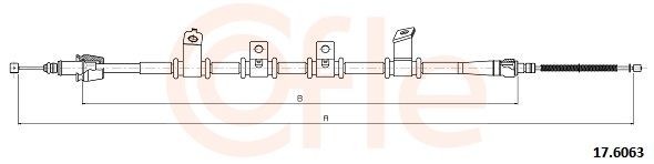COFLE Tautrekk, håndbremse 17.6063 Håndbremse COFLE Kia NIRO 17.6063
