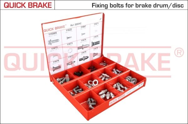QUICK BRAKE Sortiment, skruer 0004C QUICK BRAKE 0004C Sortiment, skruer