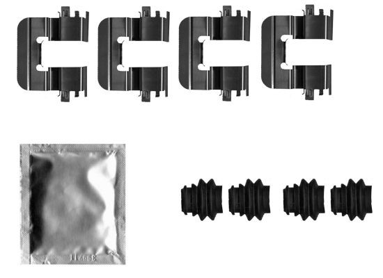 TEXTAR Kit accessori, pastiglia freno 82550100 TEXTAR 82550100 Kit accessori, pastiglia freno Elantra V Sedan (MD) prezzo