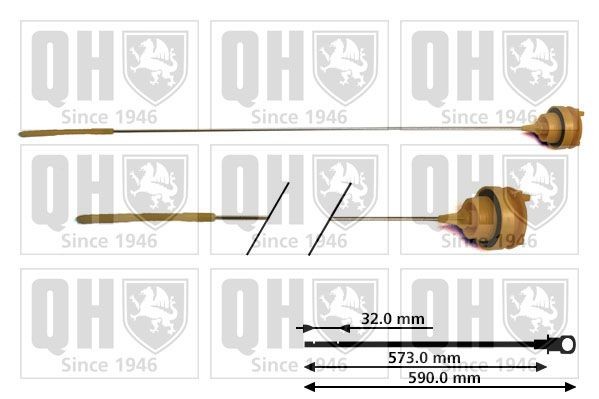 QUINTON HAZELL Oljepeilepinne QOD120 QUINTON HAZELL QOD120 Oljepeilepinne Frontera Sport Mk1 (A) SUV Cabrio (U92) pris