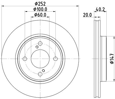 MINTEX Δισκόπλακα MDC2869C MINTEX Αγωνιστικές δισκόπλακες SUZUKI MDC2869C