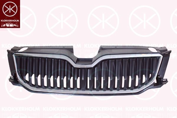 KLOKKERHOLM Jäähdyttimen säleikkö 7522990 Jäähdyttimen säleikkö KLOKKERHOLM kromi/musta