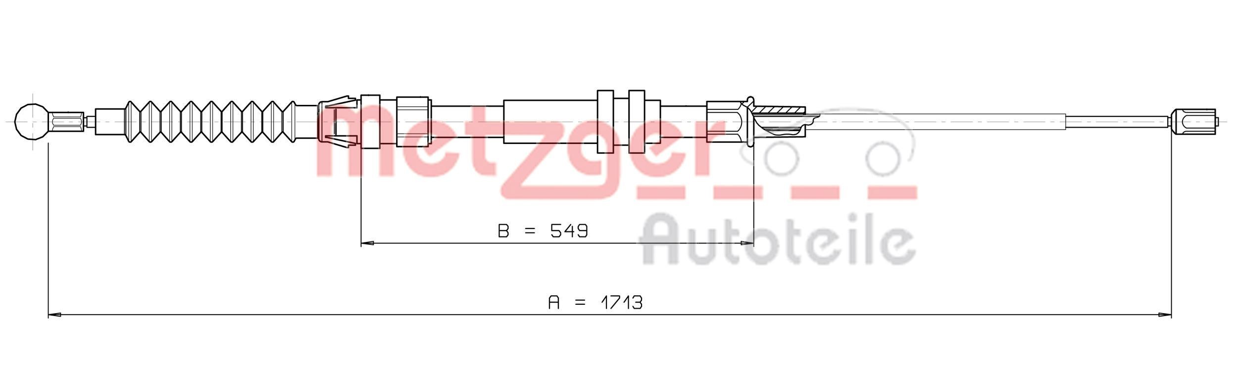 METZGER Câble de frein à main 10.7432 10.7432 Frein de parking CHRYSLER GRAND VOYAGER METZGER