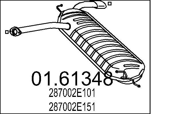 MTS Einddemper 01.61348 MTS 01.61348 Einddemper Volvo XC60 originele