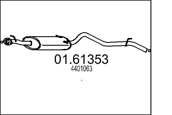 Endschalldämpfer MTS 01.61353 MTS 01.61353 FORD RANGER 2004 Endschalldämpfer