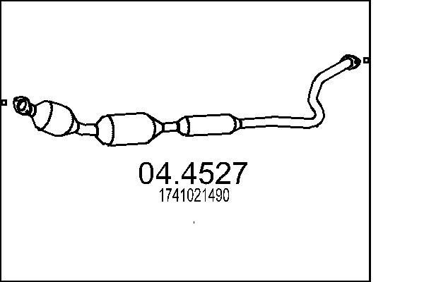 MTS Catalyseur 04.4527 Silencieux de catalyseur MTS TRIBECA 04.4527 pas cher