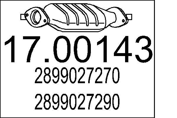 MTS Filtro antiparticolato (FAP) 17.00143 17.00143 costo Filtro antiparticolato (FAP) MTS KIA RIO