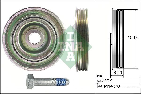 INA Kit da polia da correia da cambota 544 0097 20 544 0097 20 Polia do virabrequim FORD USA EXPLORER INA