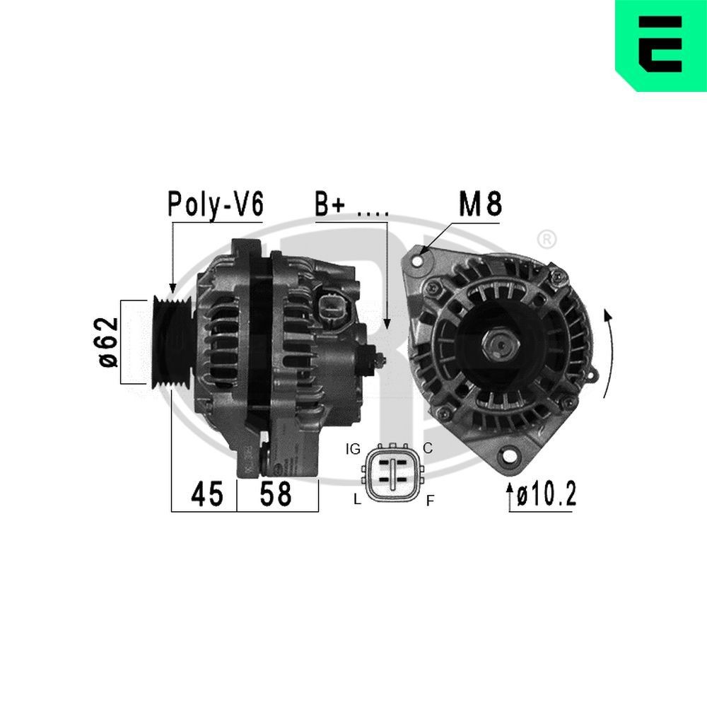 Dynamo / Alternator ERA 209008A ERA 209008A Dynamo HONDA FR-V 2021