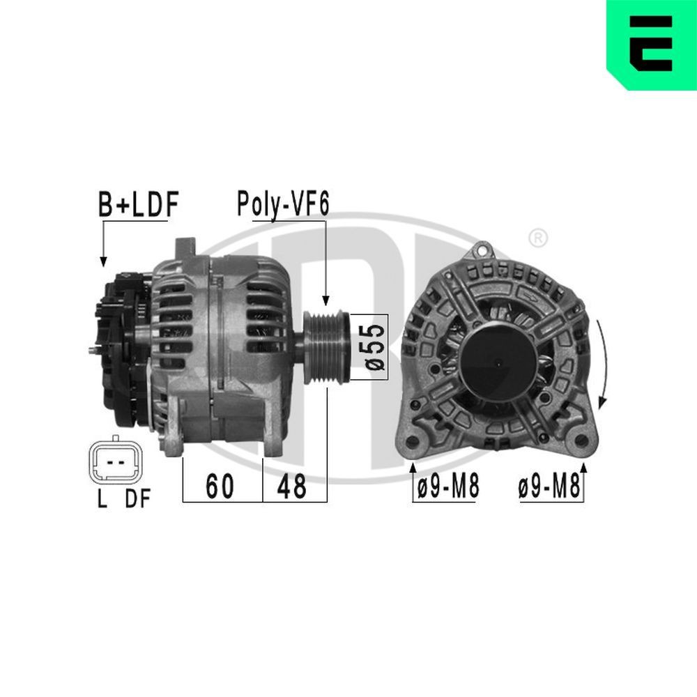 Generator ERA 209028A ERA 209028A: Växelströmsgenerator Nissan NOTE 2015