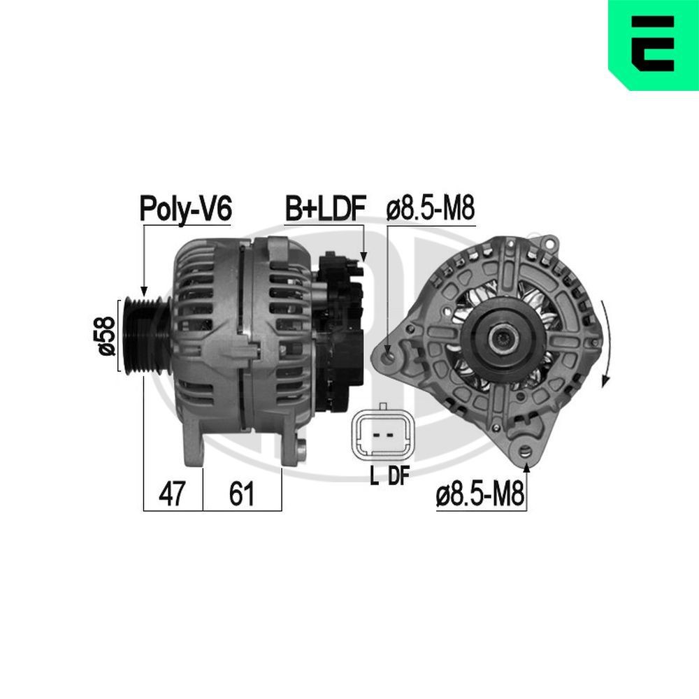 ERA Δυναμό 209072A Δυναμό ERA Renault CLIO 209072A