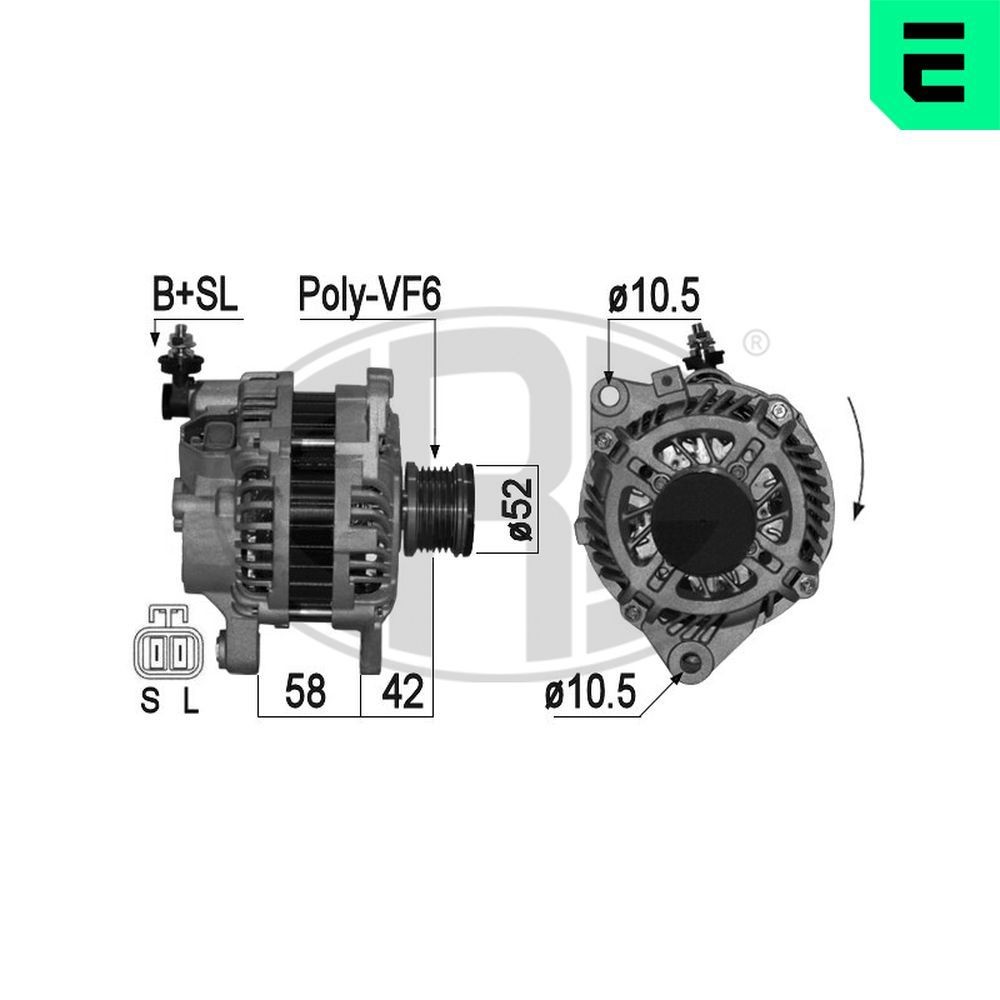 Δυναμό ERA 209153A ERA 209153A Γεννήτρια NISSAN PRIMERA 2015