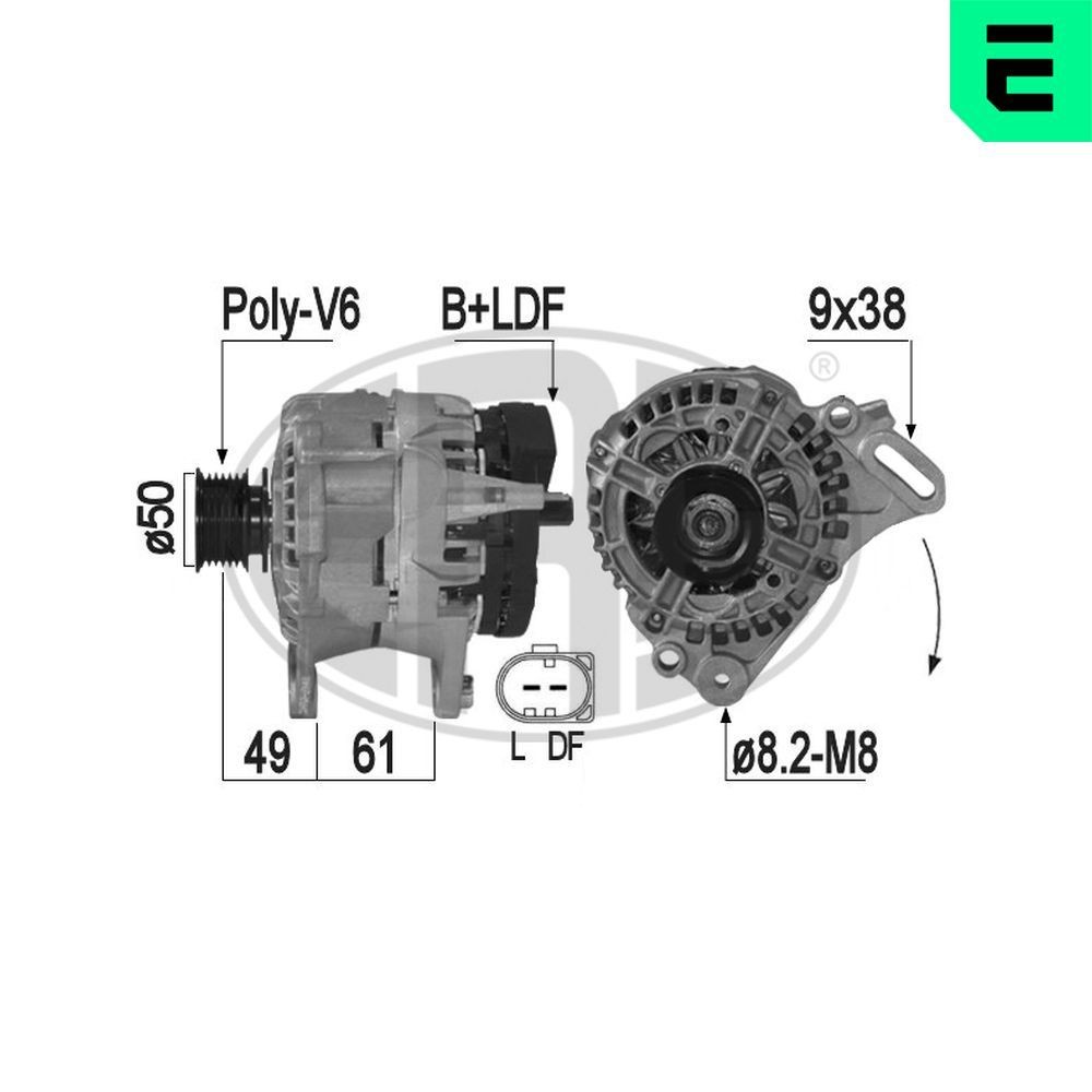 ERA Laturi 209303A 209303A ERA Laturi AUDI