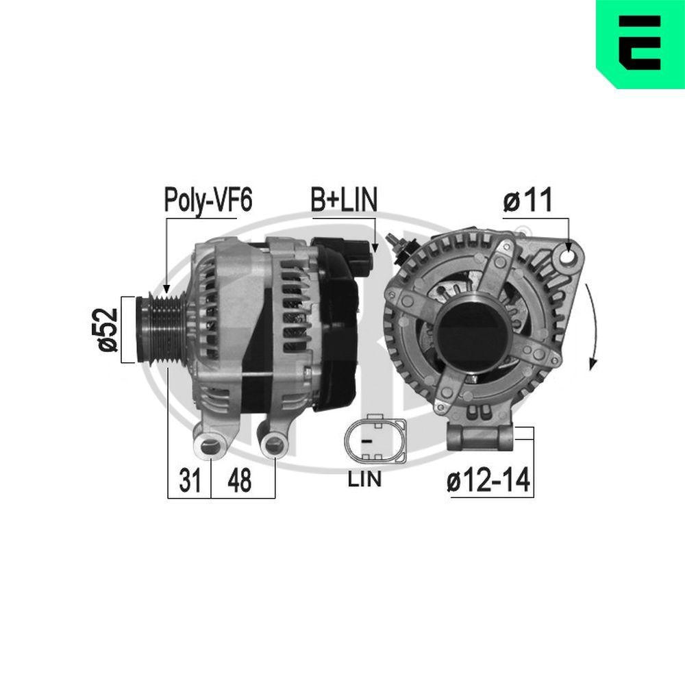 ERA Alternatore 209331A 209331A costo Alternatore LAND ROVER FREELANDER ERA