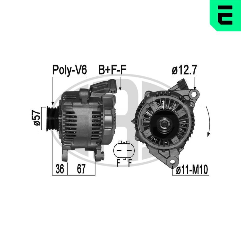 ERA Generator 209345A ERA 209345A Generator DODGE Dakota II 5.9 250 hk 2001
