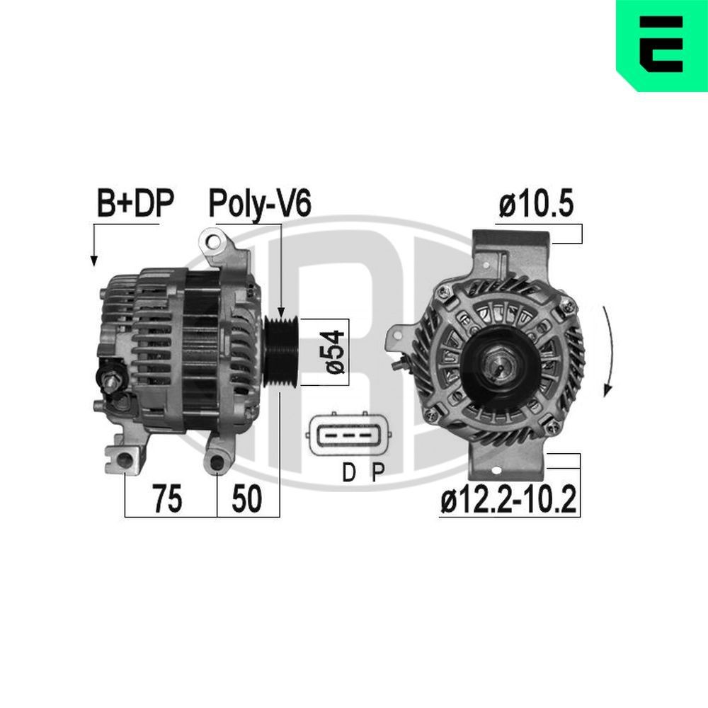 ERA Lichtmaschine 209352A Lichtmaschine ERA Mazda 2 209352A