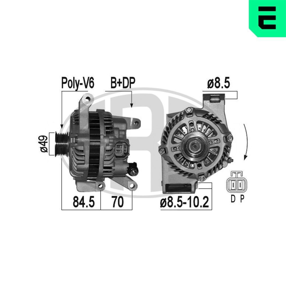 ERA Dynamo / Alternator 209358A 209358A Dynamo ERA MAZDA 2