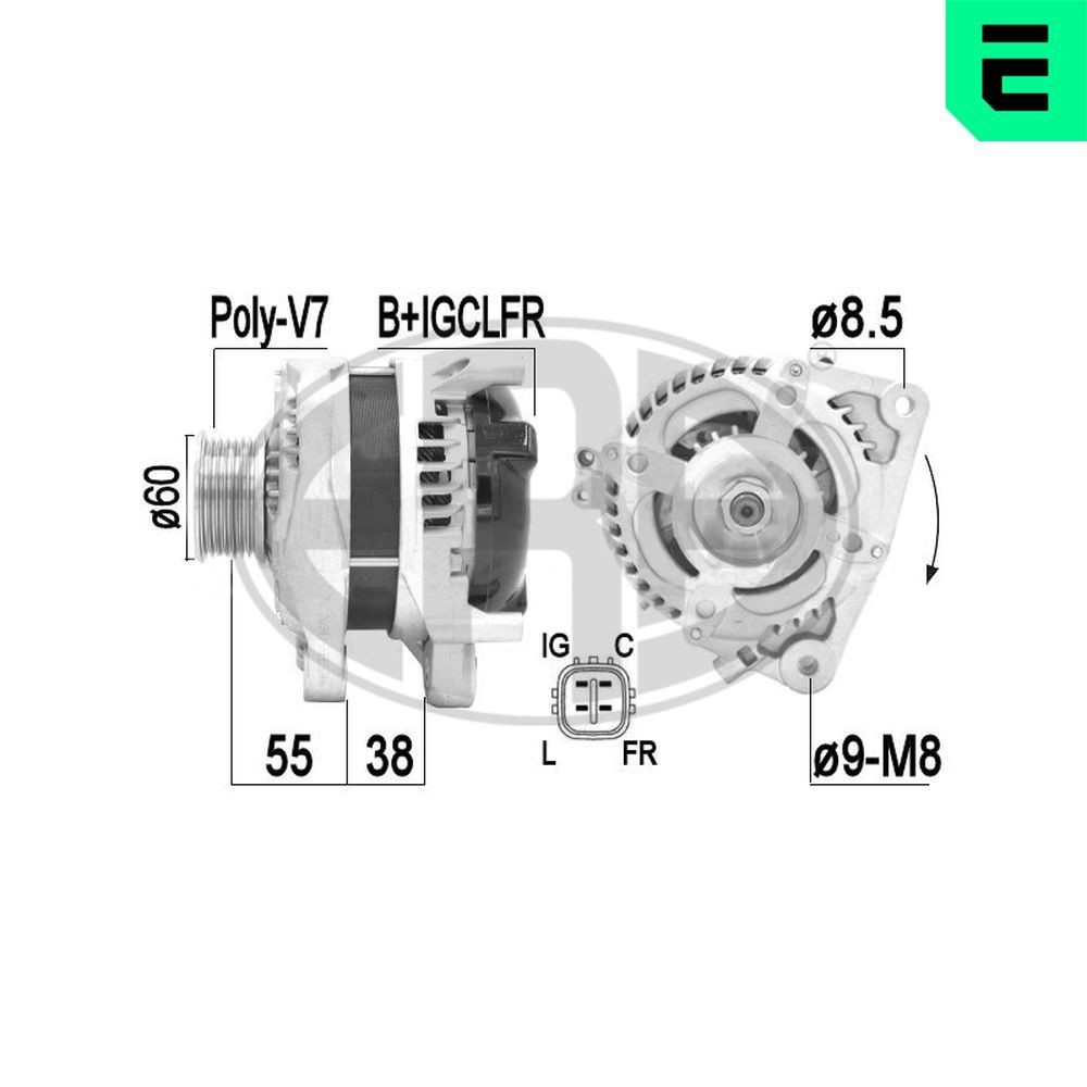 ERA Lichtmaschine 209412A ERA 209412A Lichtmaschine HONDA Vezel II (RU) 1.5 Hybrid 4WD (RU4) 152 PS 2022