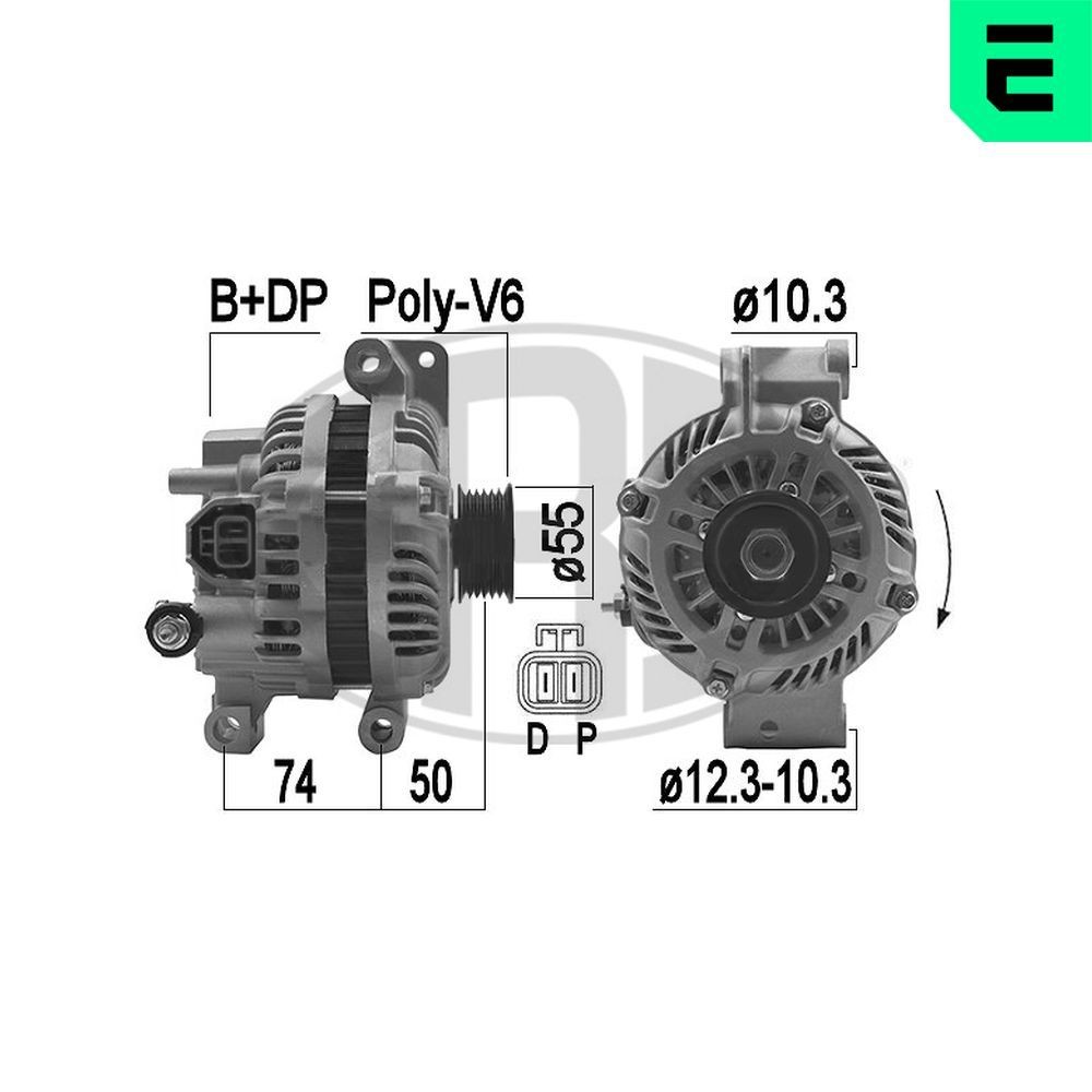 ERA Generator 209422A ERA 209422A Mazda 6 GG Sedan Generator pris
