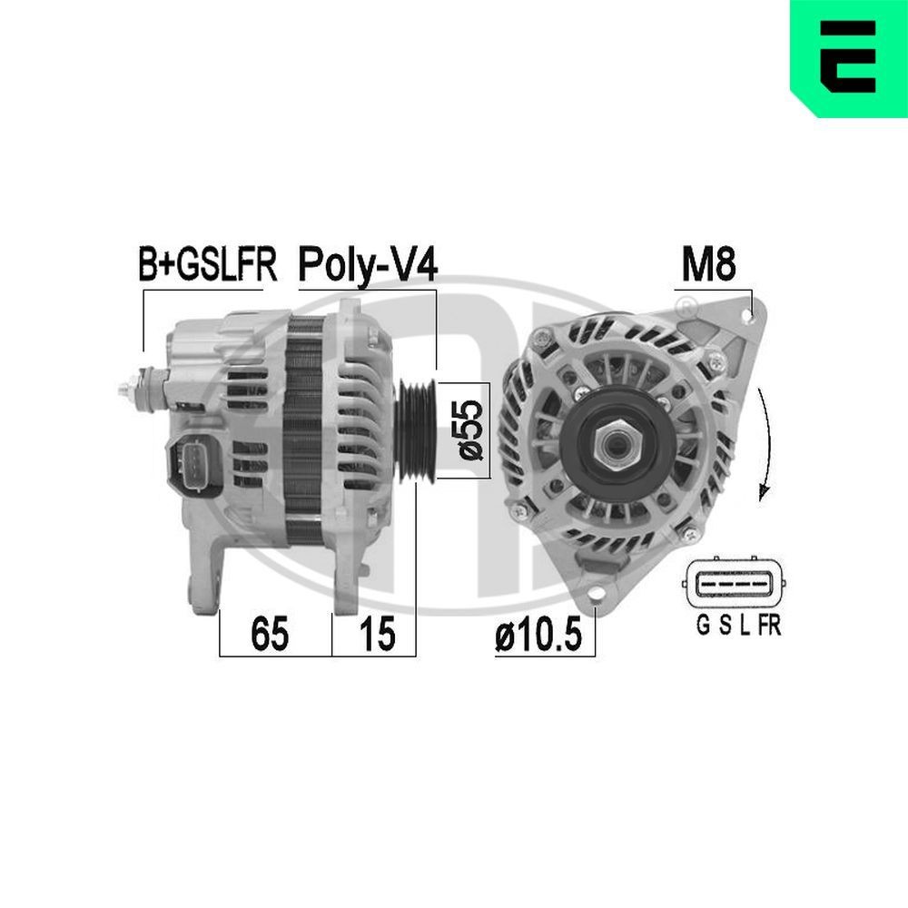 Lichtmaschine ERA 209444A ERA 209444A SMART FORFOUR 2006 Lichtmaschine
