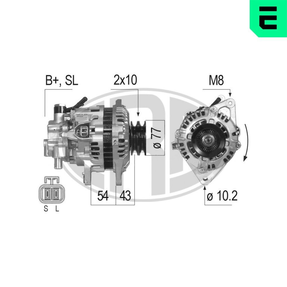 Alternator ERA 210018A ERA 210018A 2012 MITSUBISHI L300 / DELICA alternator replacement