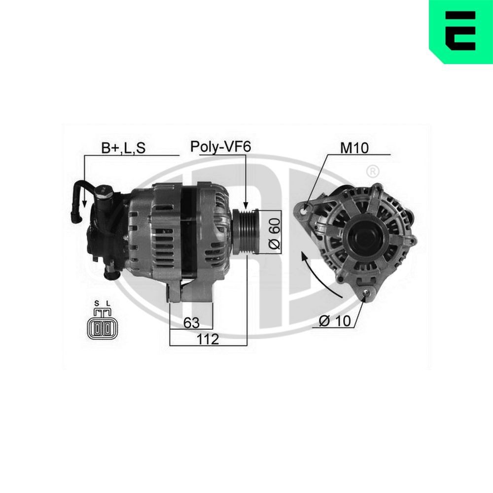 ERA Alternador 210024A ERA 210024A Alternador KIA Sorento jc preço