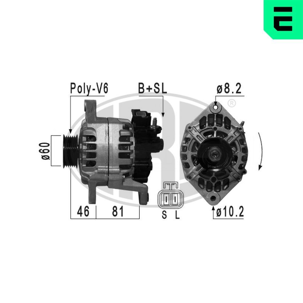 ERA Alternador 210046A ERA 210046A Alternador Nissan Primera p12 Carrinha preço