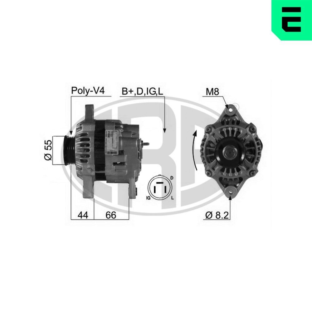 ERA Alternatore 210048A ERA 210048A Alternatore VAUXHALL FRONTERA originali