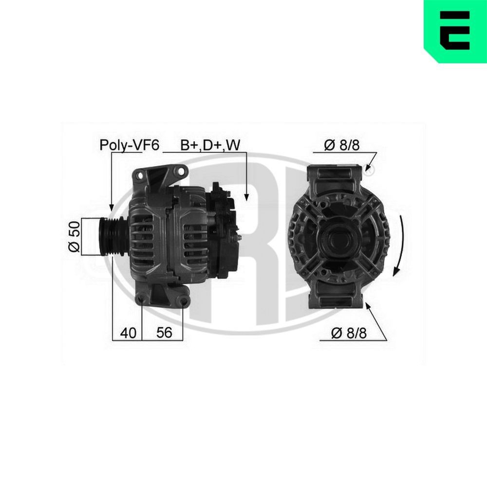 ERA Alternator 210147A ERA 210147A Mercedes Sprinter 4t alternators replacement
