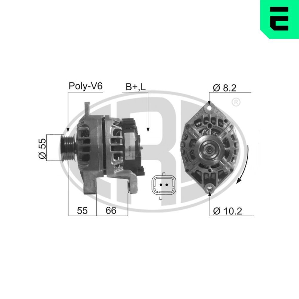 ERA Generator 210223A ERA 210223A Generator ARO 240-244 SUV 3.1 D 64 hk 1981