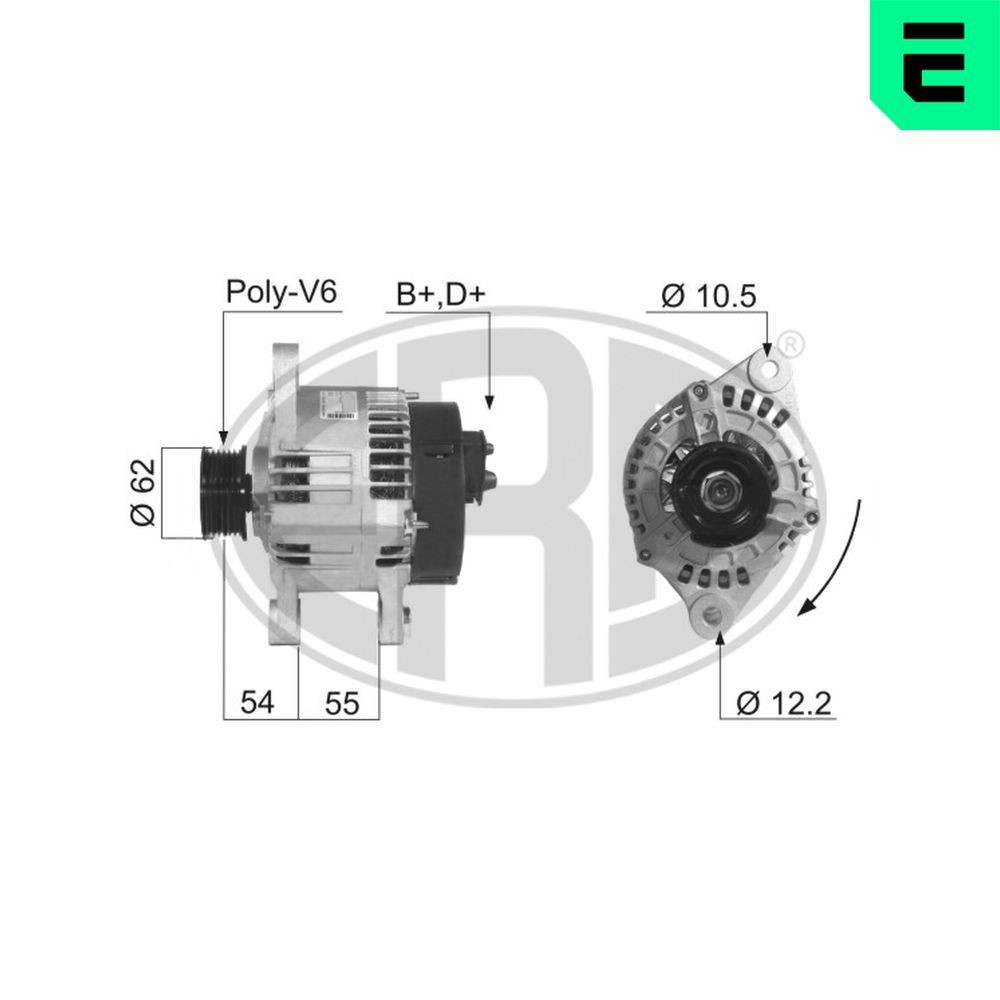 ERA Alternatore 210246A ERA 210246A Dinamo Fiat BRAVO originali