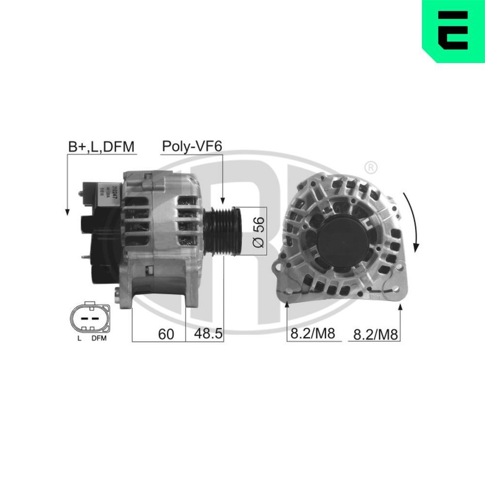 ERA Dynamo / Alternator 210247A Dynamo AUDI ERA 210247A