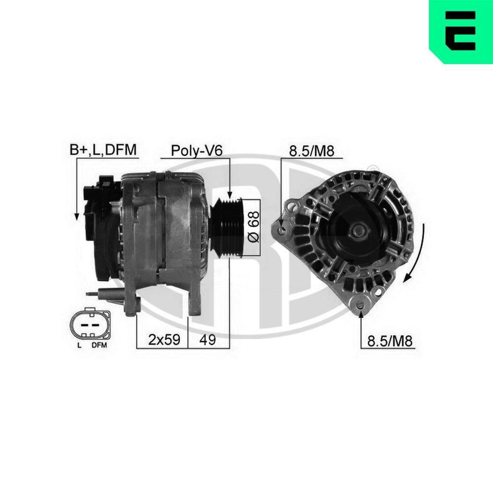 ERA Alternateur 210256A ERA 210256A Alternateur California Westfalia T4 Minibus (7DJ, 7DK, 70J) prix