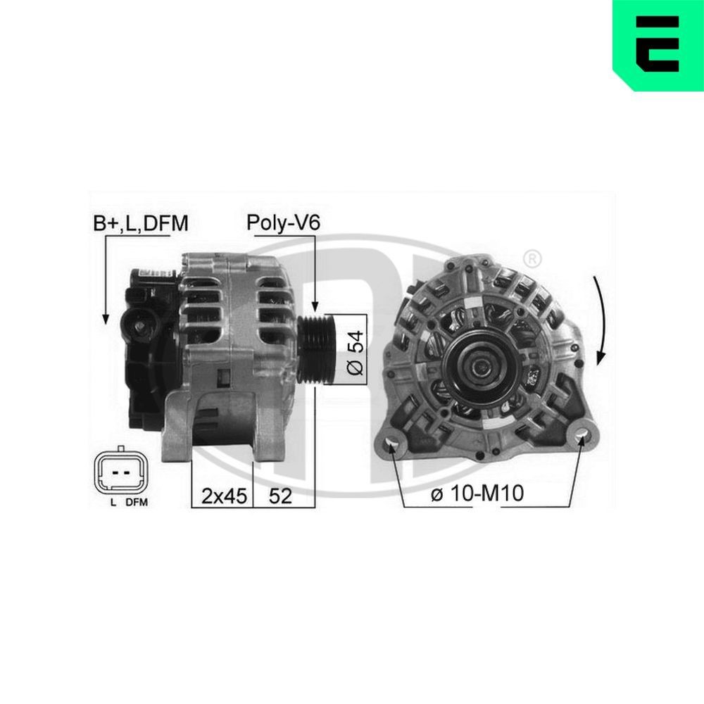 ERA Dynamo 210347A ERA 210347A Dynamo 107 Hatchback (PM, PN) pris