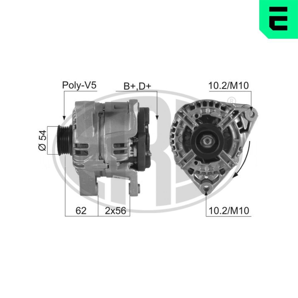 ERA Alternator 210356A 210356A ERA alternator for OPEL MOKKA