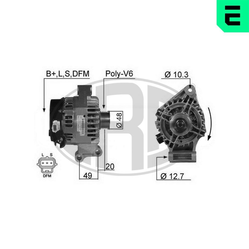 ERA Lichtmaschine 210357A Alternator ERA SCORPIO 210357A günstig