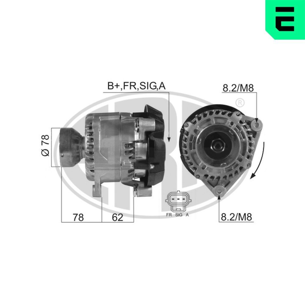 ERA Alternateur 210366A ERA 210366A Alternateur Ford Focus dnw à un prix avantageux