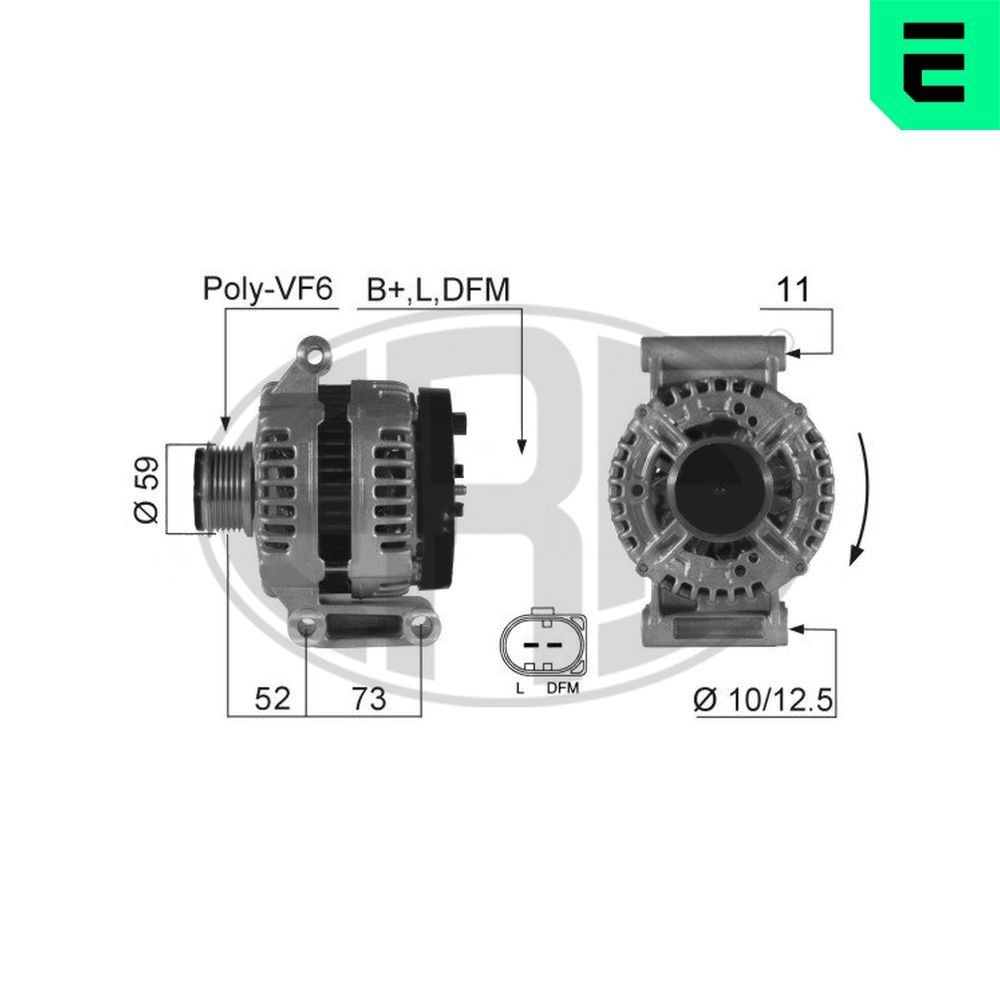 ERA Dynamo / Alternator 210421A ERA 210421A Generator Ford Transit Tourneo MK6 goedkoop