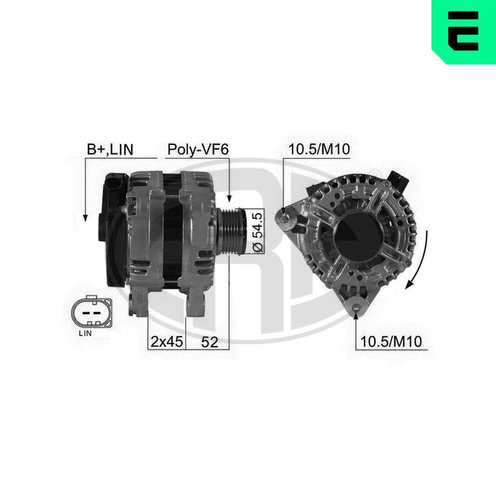 ERA Alternateur 210426A Dynamo ERA FUSION 210426A pas cher