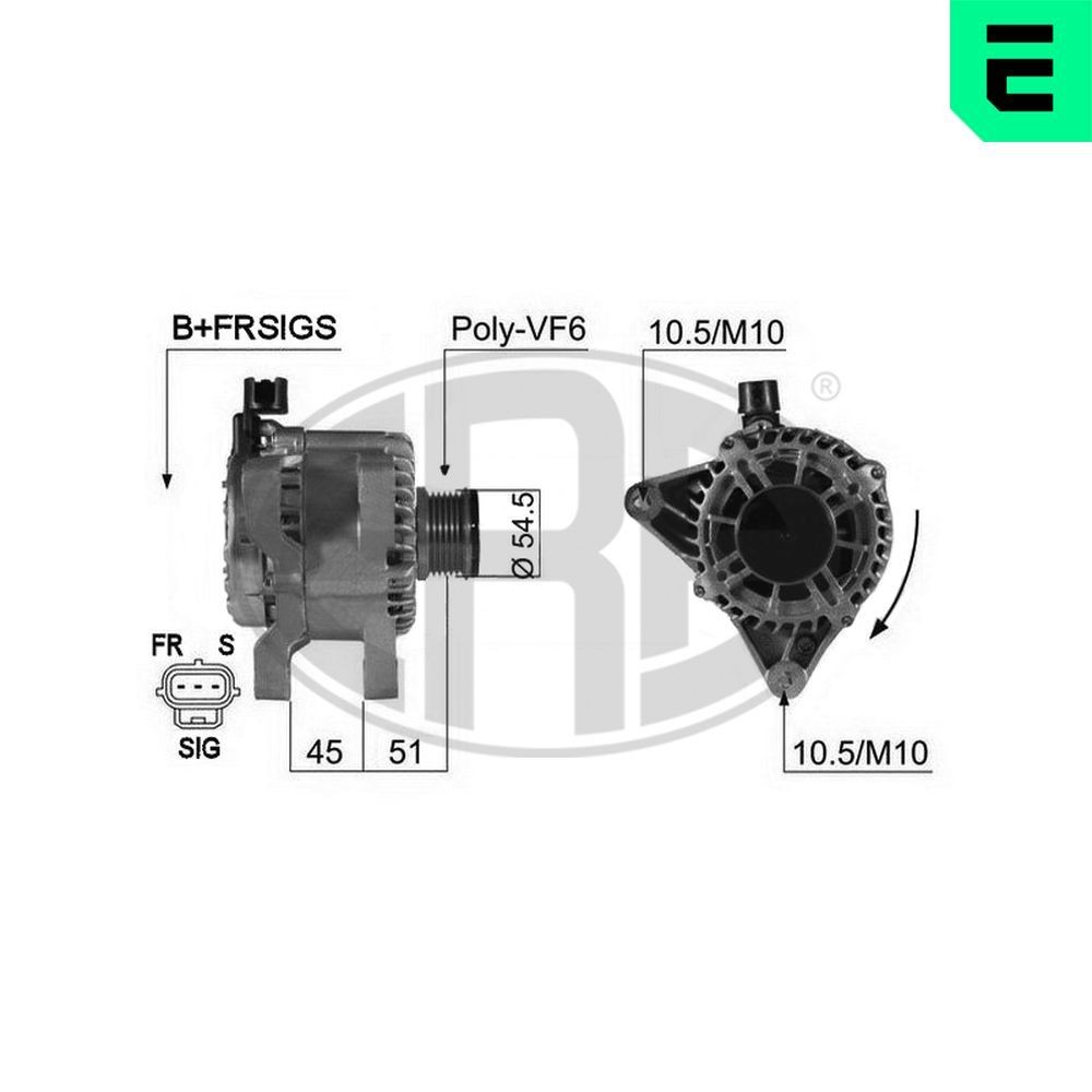 ERA Alternatore 210432A 210432A Alternatore ERA FORD GALAXY costo