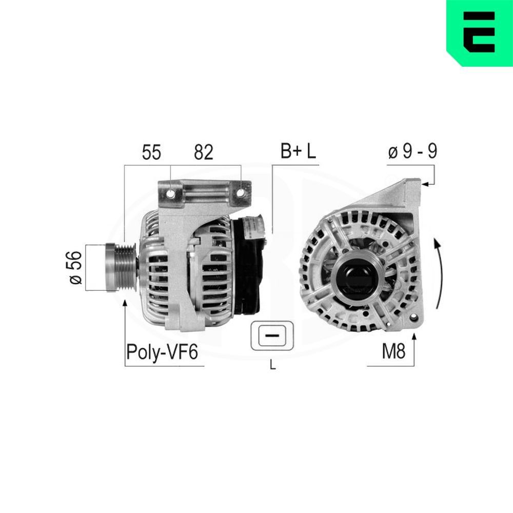 ERA Alternator 210528A ERA 210528A Volvo V70 Mk2 alternator replacement