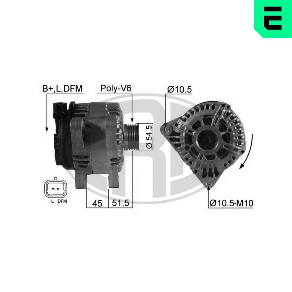ERA Alternatore 210538A ERA 210538A Alternatore C5 II Hatchback originale prezzo